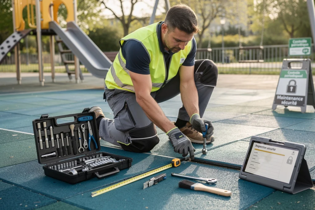 aire de jeux sécurisée pour enfants